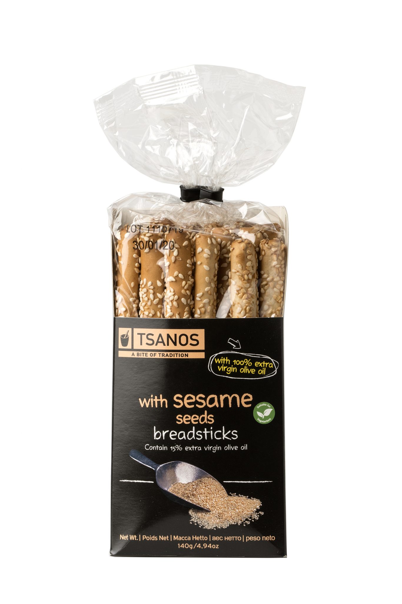 Breadsticks with sesame seeds Tsanos